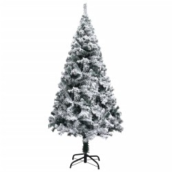 Künstlicher Weihnachtsbaum mit Schnee Grün 120 cm PVC