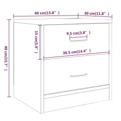 Nachttisch Braun Eichen-Optik 40x30x40 cm Holzwerkstoff