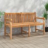 Gartenbank 150 cm Massivholz Teak