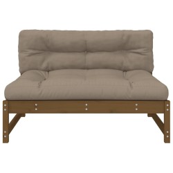 Mittelsofa Honigbraun 120x80 cm Massivholz Kiefer