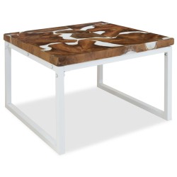 Couchtisch Teak Harz 60x60x40 cm