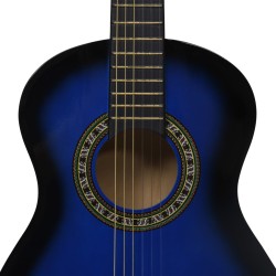 Klassikgitarre für Anfänger und Kinder Blau 1/2 34"