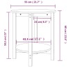 Couchtisch Grau Ø 55x60 cm Massivholz Kiefer