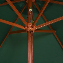 Sonnenschirm 270x270 cm Holzmast Grün