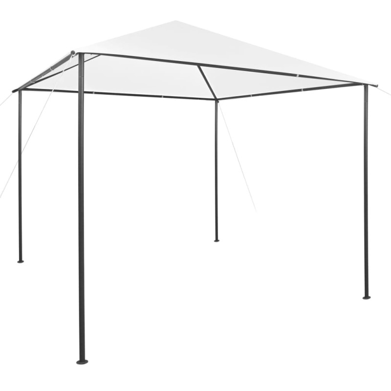 Pavillon 3x3x2,9 m Weiß 180 g/m²