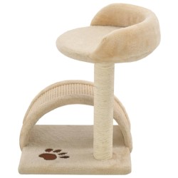 Katzen-Kratzbaum Sisal 40 cm Beige und Braun