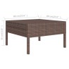 7-tlg. Garten-Lounge-Set mit Auflagen Poly Rattan Braun