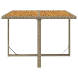 5-tlg. Garten-Essgruppe mit Kissen Poly Rattan Beige