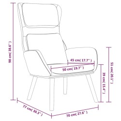 Relaxsessel mit Hocker Senfgelb Samt