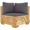 8-tlg. Garten-Lounge-Set mit Kissen Massivholz Teak