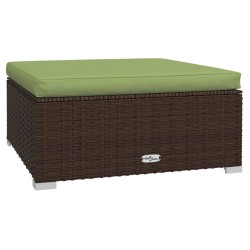 13-tlg. Garten-Lounge-Set mit Kissen Braun Poly Rattan