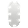 Spiegel mit LED-Leuchten 80x40 cm Glas Oval