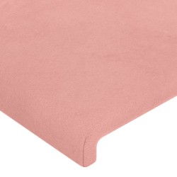 Kopfteile 4 Stk. Rosa 80x5x78/88 cm Samt