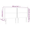 Kopfteile 4 Stk. Dunkelblau 100x5x78/88 cm Samt