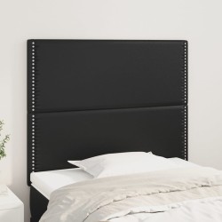 Kopfteile 2 Stk. Schwarz 100x5x78/88 cm Kunstleder