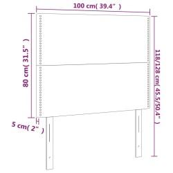 Kopfteile 2 Stk. Schwarz 100x5x78/88 cm Kunstleder