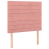 Kopfteile 2 Stk. Rosa 90x5x78/88 cm Samt