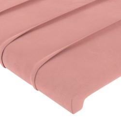 Kopfteile 2 Stk. Rosa 90x5x78/88 cm Samt