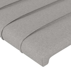 Kopfteile 4 Stk. Hellgrau 100x5x78/88 cm Stoff