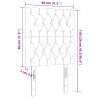 Kopfteile 2 Stk. Dunkelgrau 80x7x78/88 cm Stoff