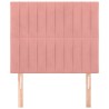 Kopfteile 2 Stk. Rosa 100x5x78/88 cm Samt