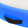 Aufblasbare Gymnastikmatte mit Pumpe 100x100x20 cm PVC Blau