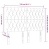 Kopfteile 4 Stk. Dunkelbraun 72x7x78/88 cm Stoff