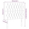 Kopfteile 2 Stk. Hellgrau 100x7x78/88 cm Samt