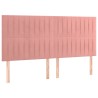 Kopfteile 4 Stk. Rosa 100x5x78/88 cm Samt