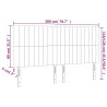 Kopfteile 4 Stk. Rosa 100x5x78/88 cm Samt