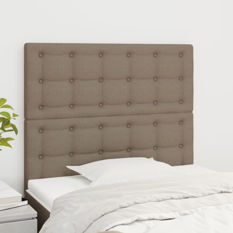 Kopfteile 2 Stk. Taupe 90x5x78/88 cm Stoff