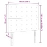 Kopfteile 2 Stk. Dunkelbraun 100x5x78/88 cm Stoff