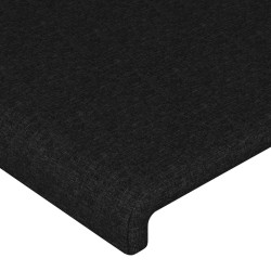 Kopfteil mit Ohren Schwarz 83x23x78/88 cm Stoff