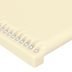 Kopfteil mit Ohren Creme 103x23x78/88 cm Kunstleder