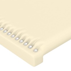 Kopfteil mit Ohren Creme 93x23x78/88 cm Kunstleder