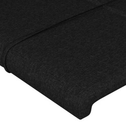 Kopfteil mit Ohren Schwarz 83x23x78/88 cm Stoff