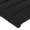 Kopfteil mit Ohren Schwarz 83x23x78/88 cm Samt