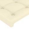 Kopfteil mit Ohren Creme 83x23x78/88 cm Kunstleder