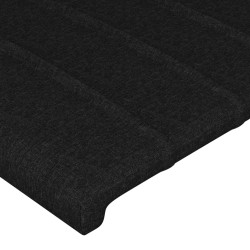 Kopfteil mit Ohren Schwarz 203x23x78/88 cm Stoff