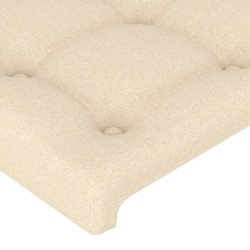 Kopfteil mit Ohren Creme 83x23x78/88 cm Stoff