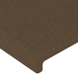 Kopfteil mit Ohren Dunkelbraun 83x23x118/128 cm Stoff