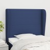 Kopfteil mit Ohren Blau 103x23x118/128 cm Stoff