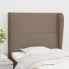 Kopfteil mit Ohren Taupe 83x23x118/128 cm Stoff