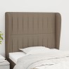 Kopfteil mit Ohren Taupe 93x23x118/128 cm Stoff