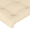 Kopfteil mit Ohren Creme 83x23x118/128 cm Stoff