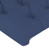 Kopfteil mit Ohren Blau 203x23x118/128 cm Stoff