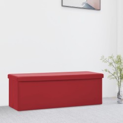 Faltbare Sitzbank mit Stauraum Weinrot PVC