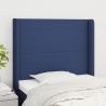 Kopfteil mit Ohren Blau 83x16x118/128 cm Stoff