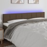 LED Kopfteil Taupe 180x5x78/88 cm Stoff