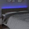 LED Kopfteil Taupe 180x5x78/88 cm Stoff